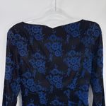 Vintage‎ Whimsigoth Scott McClintock Velvet Floral Jacket Black Blue Size 6 Photo 7