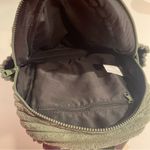 No Boundaries  Faux Fur Shearling Backpack Hands Free Olive Zip Pockets NWT Purse Photo 3