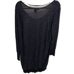 DKNY JEANS Black Gold Metallic Sparkly Long Sleeve Cowl Neck Sweater Dress 22/24 Photo 1