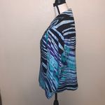 Erin London Long Sleeve Blazer Jacket Colorful Abstract Single Clip Photo 3