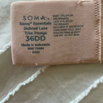 Soma  Essentials Unlined Lace TrimPlunge‎  Bra 36DD Photo 2