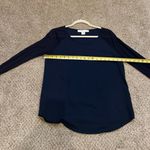 French Connection Classic Navy Long Sleeve Top Minimalist Workwear M Photo 7