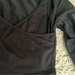 Gymshark  black faux wrap shirt size small Photo 1