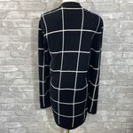Vince Camuto Black and White Windowpane Cardigan Sweater Photo 2