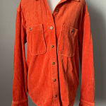 UGG Vintage Vibe  Orange 100% Cotton Corduroy Button Down Shirt/Shacket Photo 0