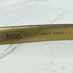 Vintage Ritz Bronze Faux Leather Belt Gold Hardware Small (S) ✨ Brown Photo 2