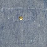Blunauta Italian Linen Blue Gray Lightweight Denim Long Sleeves Button Shirt Top Photo 9