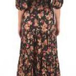 Kate Spade Floral Bouquet Silk Twill Midi Dress Sz XS Smocked Tiered Fall Love Photo 9