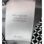 J.Jill Skirt Womens M Petite Black White Geometric Ponte Pencil Pull On Stretch Photo 7