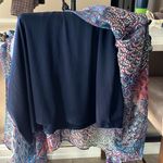 MSK Sleeveless Belted Asymmetrical Hem Dress Blue Size 12 Photo 3