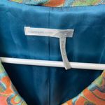 Classiques Entier Tapestry Fiesta Blazer Coral Teal Floral Size Medium Petite Photo 1