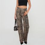 Princess Polly Straight Leg Leopard Jeans Photo 7