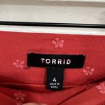 Torrid High Waist A-Line Skirt Embroidered Eyelet Red Size 4 (4X / 26) Photo 5