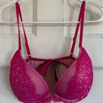 Victoria's Secret Victoria’s Secret Very Sexy bright pink lace push up bra size 32D Photo 0