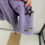Versona Ontwelfth Lavender Sweater with Rhinestone Stars Size Large Photo 2