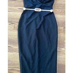 Nookie bodycon black Athena Off Shoulder Halter Midi Dress size S Photo 2