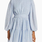 Nation Ltd LDT Goddess Clip-Dot Minidress size 4 NWT Blue gold silver Photo 0