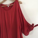 Liz Lange Maternity  Women’s Rust Split Sleeve Tunic Top Size L Photo 3