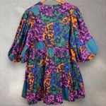 Briton Court‎ Hattie Dress Color Block Floral Balloon Puff Sleeves Sz M NWT Size M Photo 6