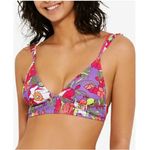 Hula Honey  Floral Stretch Ruffle Swimsuit Top Size XS‎ NWT Photo 6