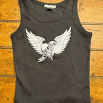 Full Tilt  FITTED CROPPED TANK TOP SIZE Medium Heart Skull‎ Fire True Love Photo 0