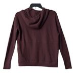 Chaser  XS Waffle‎ Knit Hoodie Pullover Maroon Cozy Minimalist Loungewear Comfy Photo 6