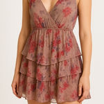 Michael Costello  x Revolve Oriana Tiered Mini Dress in Multi Floral Photo 0