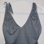 Topshop Black White Gingham Tie Shoulder One Piece Swimsuit Photo 1