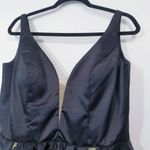 Sherri Hill Floral Fit and Flare Satin Mini Dress Lace Up Back with Pockets Photo 10