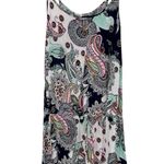 Lascana Blouson Sleeveless Mini Dress in Blue Multi Paisley size 8 Tie Waist Photo 0