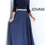 Jovani  Blue Bateau Slit Gown for Prom Photo 0