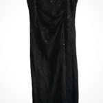 Candalite Black Sequin Off Shoulder Slit Leg Formal Maxi Dress Dress XL NWT Photo 1