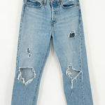 Levi's  Wedgie Straight Jeans Size 27 Ripped Distressed Medium Wash Denim‎ Photo 0
