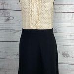 J.Crew  Dress Womens 4 Polka Dot Pencil Skirt Sleeveless Ruffle Button Top Silk Photo 0