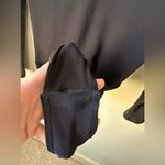 Leith  Black Long Sleeve V-Neck Bodysuit Top With Snap Crotch Women's Size Medium Photo 3