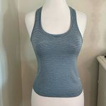 Lululemon Swiftly Tech Race Racerback Tank Stripe Rhino Grey Black Blue Tank 4 Photo 1