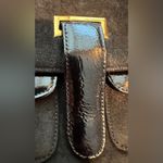 VINTAGE: Block | women’s classic suede handbag Gold Photo 8