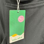 Halara  Black Textured Overall Jumpsuit Wide Leg Pockets Button Detail Size M Photo 4