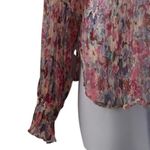 Johnny Was Silk Floral Blouse Pink Medium Photo 5