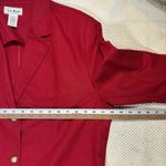 L.L.Bean Vintage Womens Blazer Size 16 Red Linen Cotton Blend Button Front Jacket Photo 5
