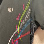 Pearl Izumi  Dark Grey Cycling Jersey with Colorful Stripes Photo 4