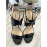 Charles David  Black Patent Leather Strappy Stiletto Heel Photo 1