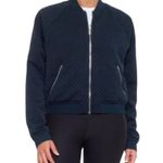 New Balance Heatloft Reversible Bomber Jacket Ocean Air Galaxy Navy Blue Medium Photo 14