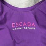 Escada Marine Groove Purple Tote Bag Rope Handle Nautical Beach Summer Resort Photo 2