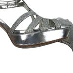 Alfani  Women’s Tacy Silver Metallic Platform Strappy Formal Heels 8.5 Photo 8
