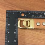 JP Long Horn Studded Brown Leather Gold Buckle Belt Waist 28” Photo 5