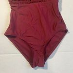 Kona Sol Burgundy Women's Macrame Medium Coverage One Piece Swimsuit Size S Photo 6