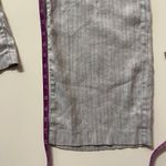 NYDJ Light Grayish Striped Belted Wide Leg Pant GUC Size 6 Photo 6