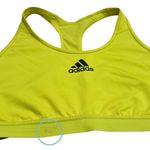 Adidas Women's Yellow Logo Sports Bra Unpadded Stretch Athletic Outdoors Size XL Photo 3