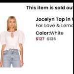 For Love & Lemons  Jocelyn blouse organic cotton NWT 🎀 Photo 1